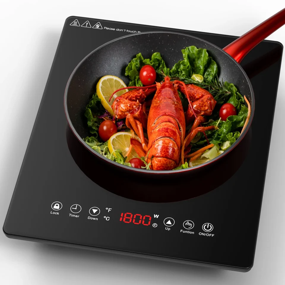 Home Induction Cooktop, 9 Power & 9 Temperature Levels Hot Plate, Child Lock & Timer Electric Cooktop