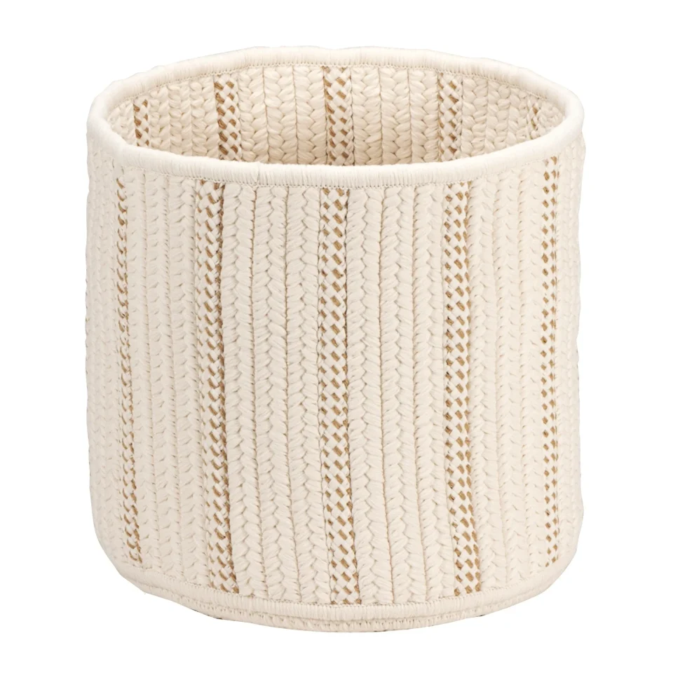 Pure Popular Colonial Mills The Curated Nomad Tioga Indoor/ Outdoor Polypropylene Braided Basket White 20x20x14