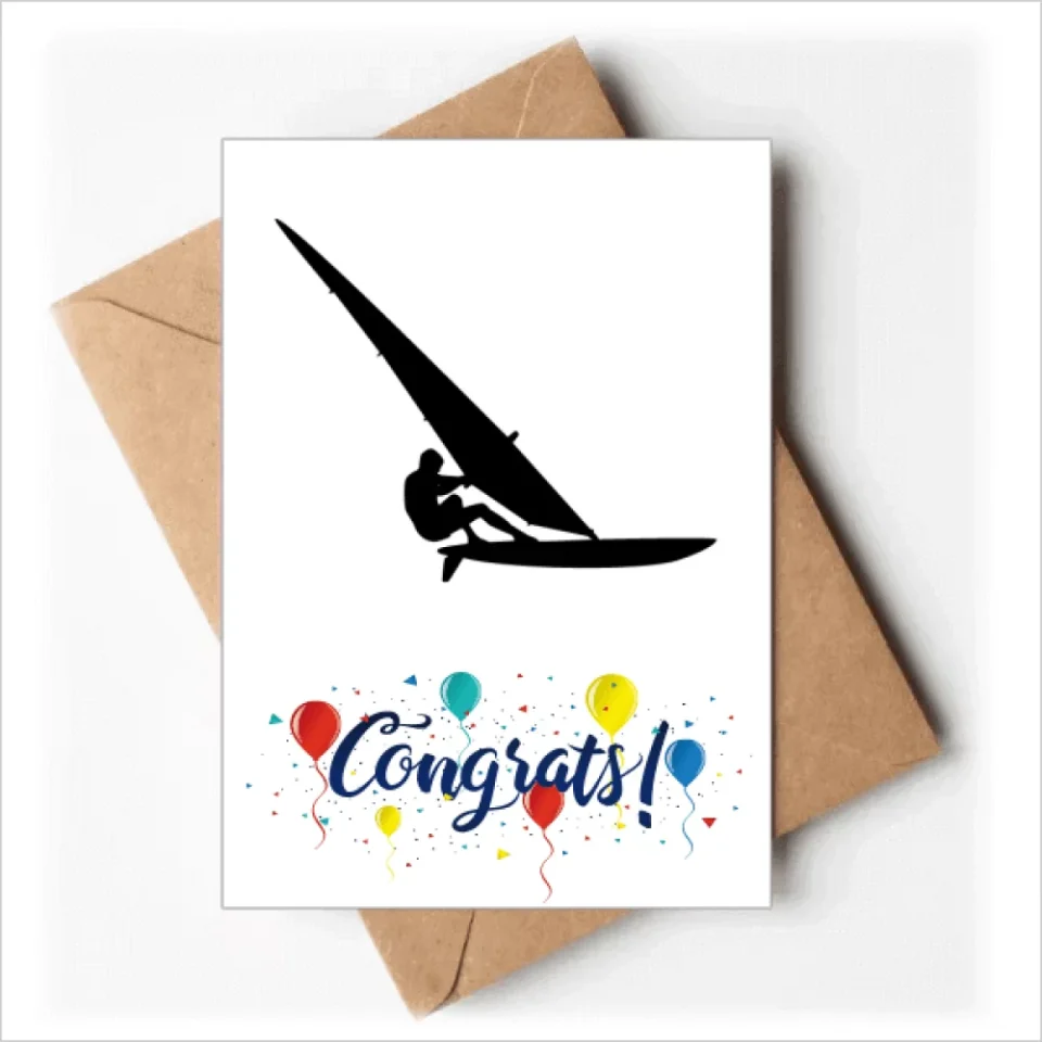 BPA-Free Sports Surfing Sailboat Player Wedding Cards Congratulations Greeting Envelopes