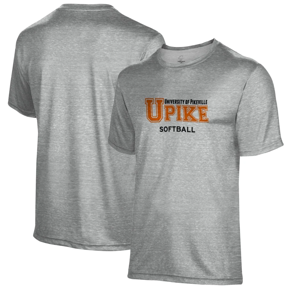 Top-Rated Durable Men's Gray Pikeville Bears Softball Name Drop T-Shirt
