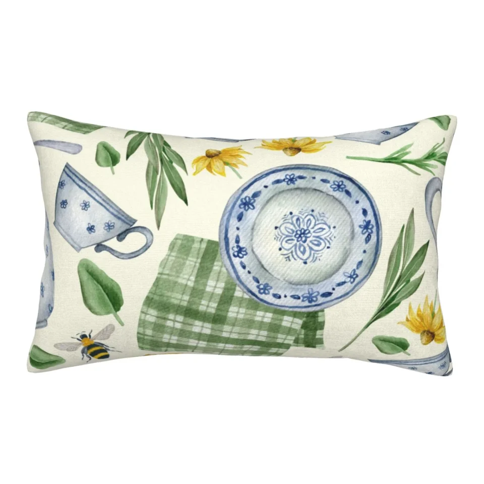 Durable Daiia Vintage Utensils Bedding Waterproof Pillow Protector Zippered Queen ﾨC Bed Bug Proof Pillow Encasement-14x20