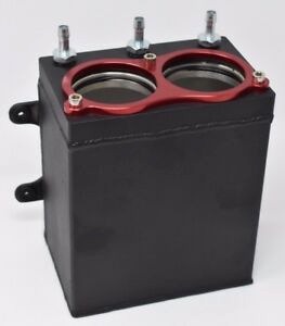 Bamboo Dual Billet Aluminum Bosch 044 380 2L HighFlow External Fuel Pump Surge Tank IE