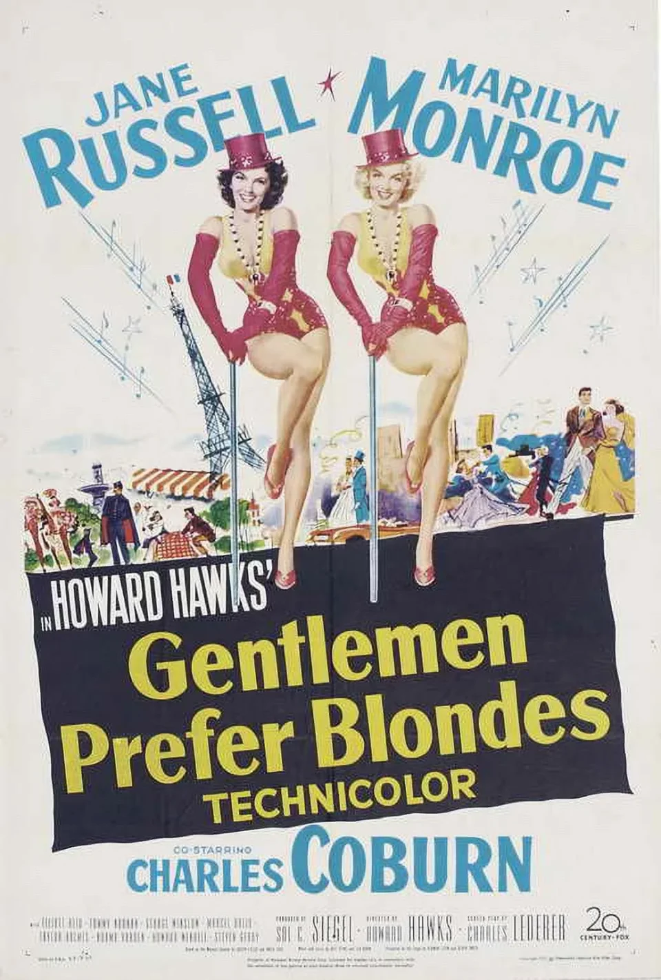 Baking Popular Gentlemen Prefer Blondes Movie POSTER 27 x 40 Style B