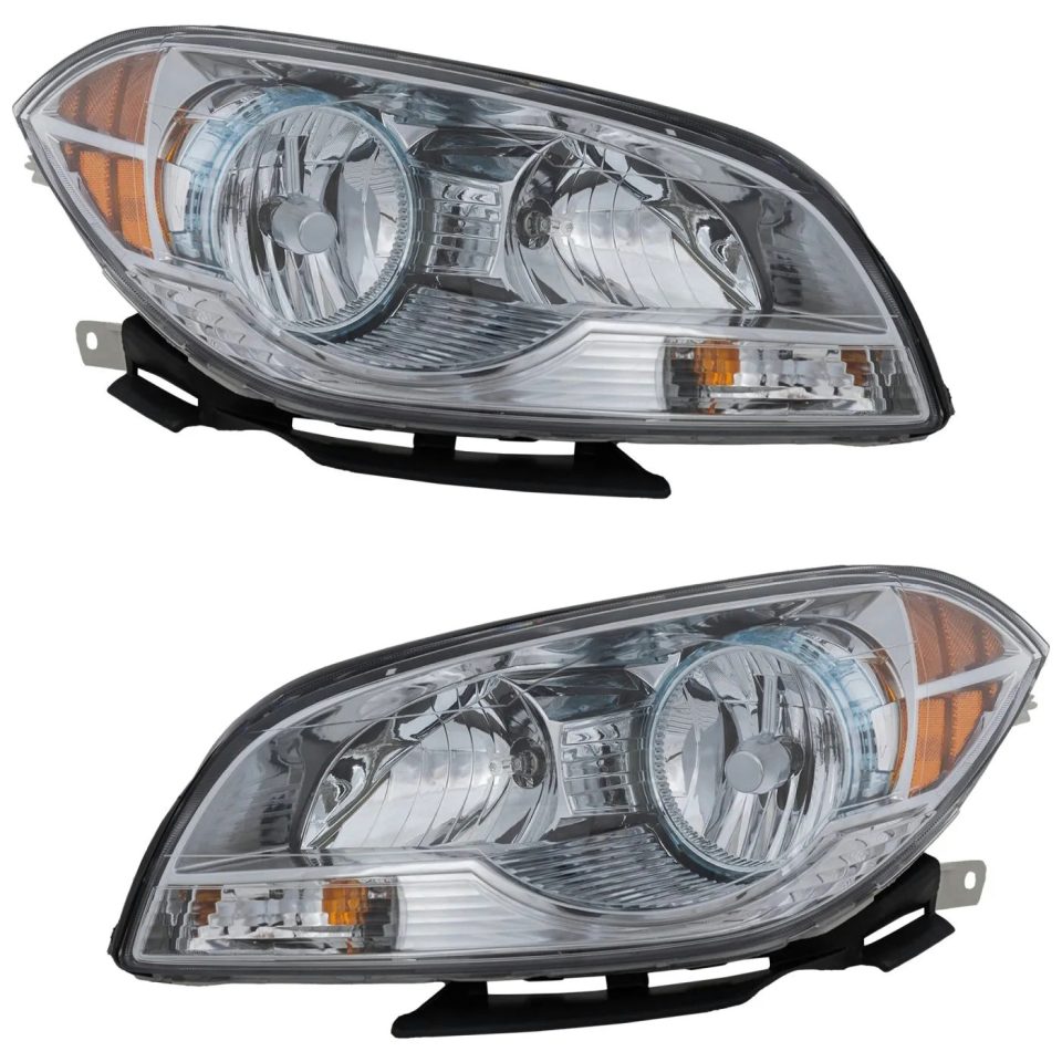 Thickened Top-Rated Headlight Set For 2008-2012 Chevrolet Malibu Left and Right With Bulb 2Pc