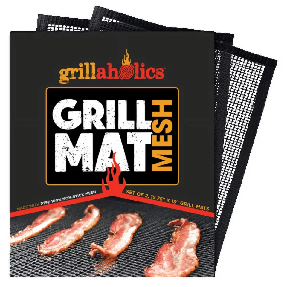Supreme Grillaholics Non Stick Mesh Grill Mat (2-Pack) - The Perfect Grill Mats for Outdoor Grill