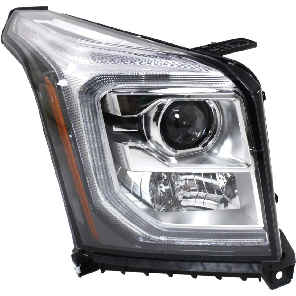 Glossy Portable Headlight Assembly For 2015-2020 GMC Yukon Passenger Side Yukon XL HID With Bulb
