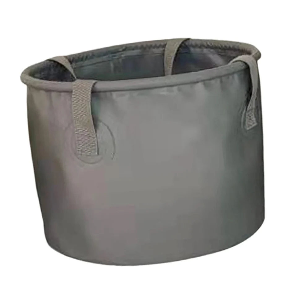Core Frosted kesoto Bucket, Folding Wash Basin with Handle, Folding Water Bucket, Water Storage Container for Picnic Camping Outdoor Gray 20L 32cmx15cm