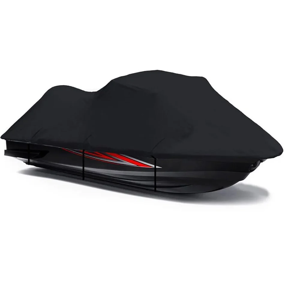 Top-Rated BLACK PWC 600D JET SKI Cover Compatible for Sea Doo Sea-Doo Bombardier GTI 2001 2002 2003 2004 2005, GTS 2001 2002 2003 Jet Ski Cover
