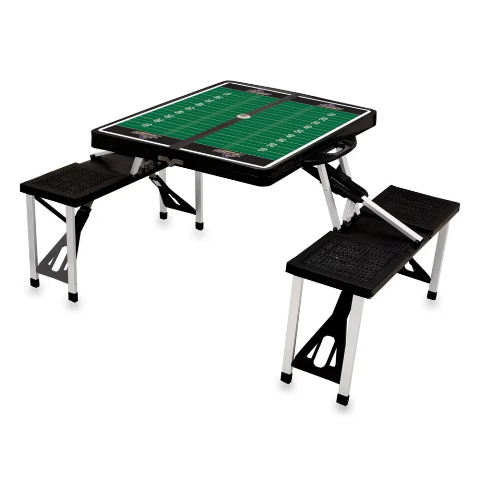 BPA-Free Glossy East Carolina Team Sports Pirates Portable Folding Picnic Table